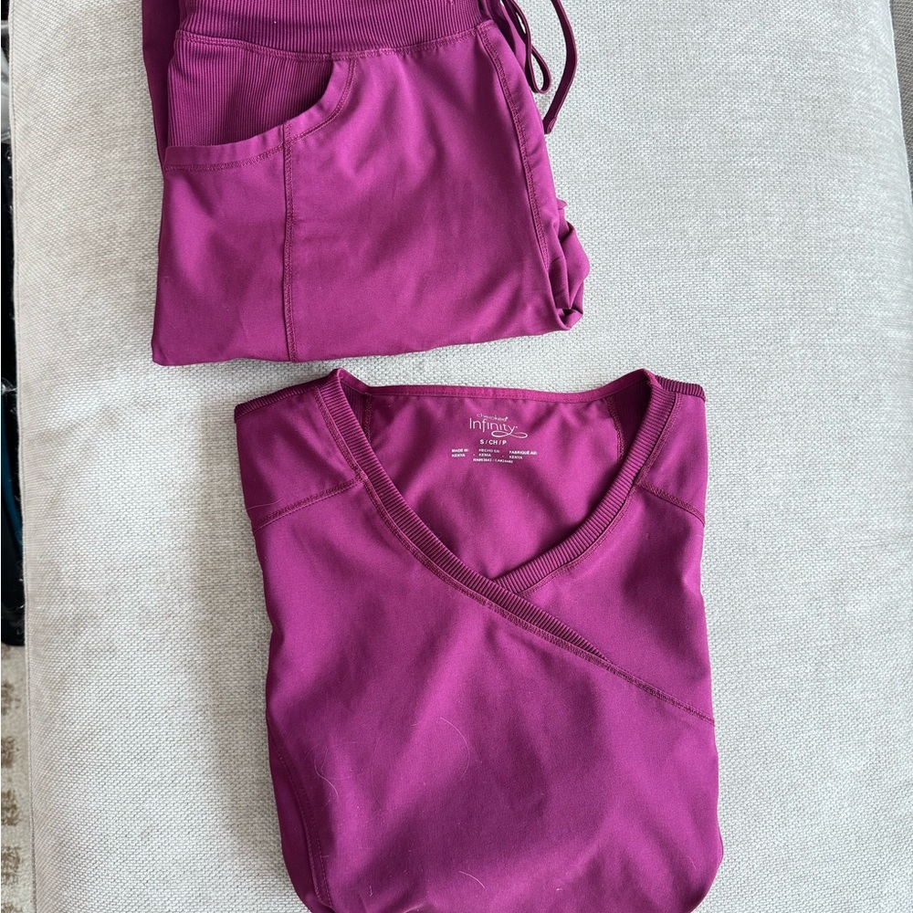 Cherokee Infinity Maroon Scrub Set - image 1